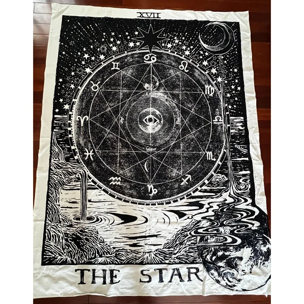 Urban Outfitters The Star Tarot Card Wall Art Tapestry Astrology Aquarius Witchy
